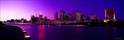 Brisbane Sunset from Southbank 2 - QLD (PB003299)