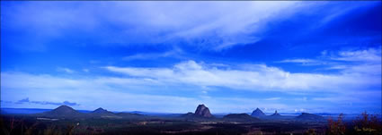 Glasshouse Mountains with Cyrus Clouds (PB 003124)