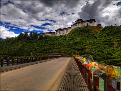 View of Wangdi Dzong SQ (PBH3 00 23814)